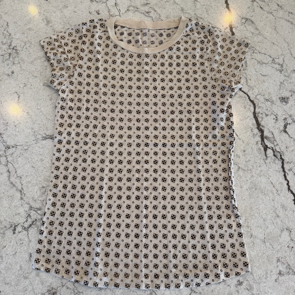 Crewcuts lot of 2 T-Shirts white with Flamingo and tan geometric girls 12 - Picture 3 of 12